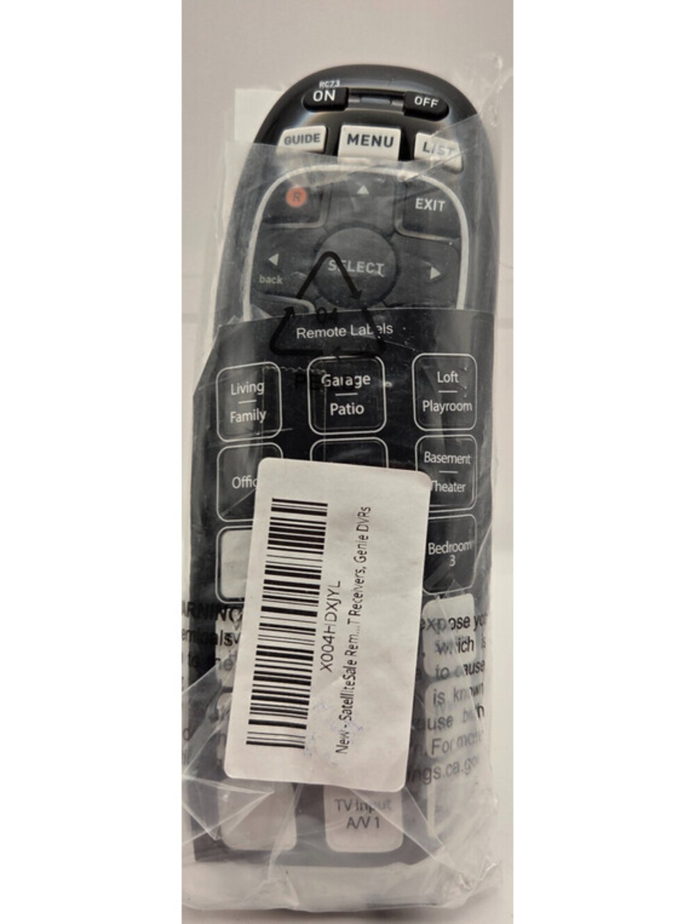DIRECTV RC73 Genie RF Remote Control w/ Guide & Labels NEW Satellite Receiver